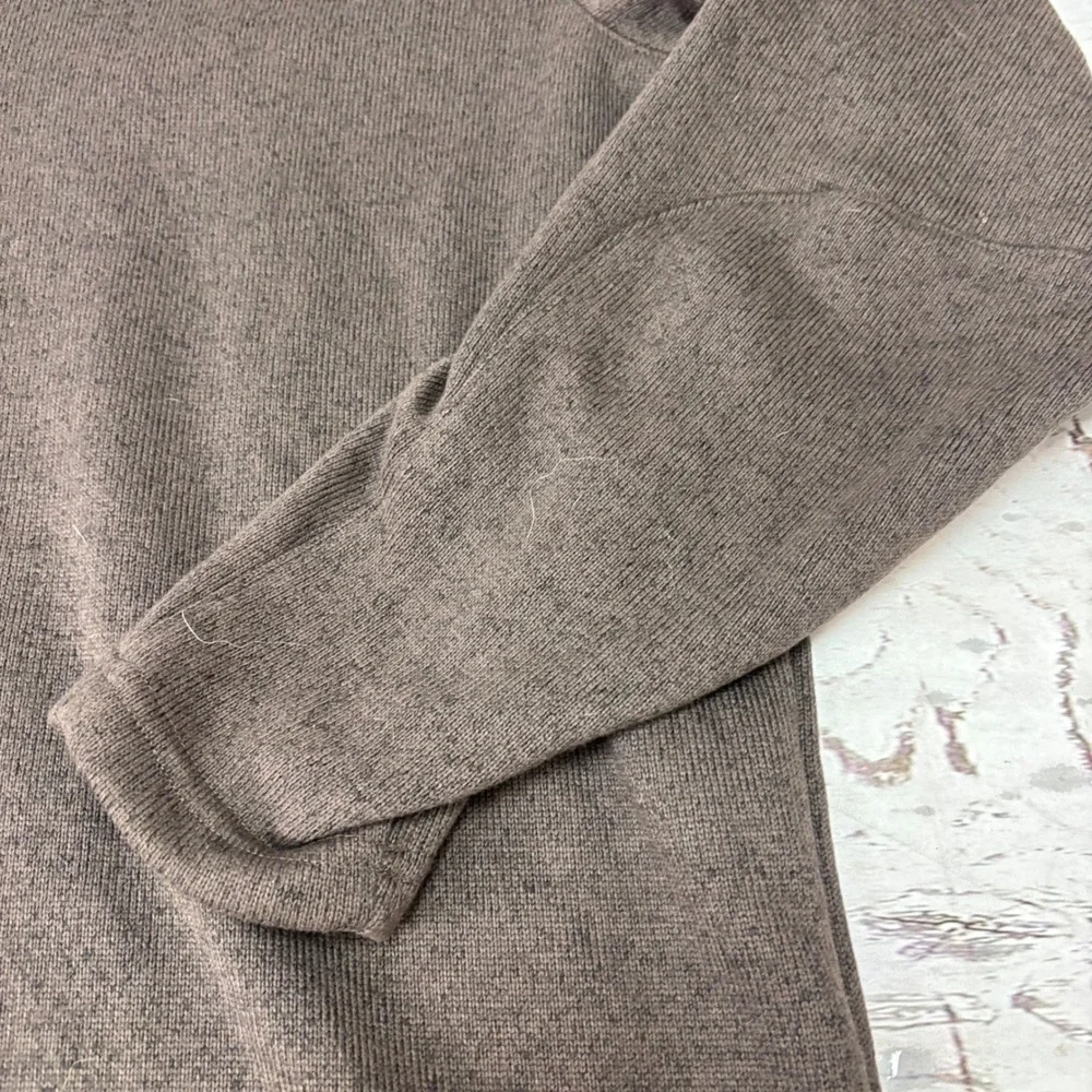 Red Head Brand Co Mens 2XLT Brown Fleece 3 Button Mock Neck Pullover Sweater
